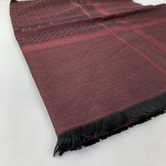 Salvatore Ferragamo Torres Scarf in Black Cherry - Picture 4 of 10